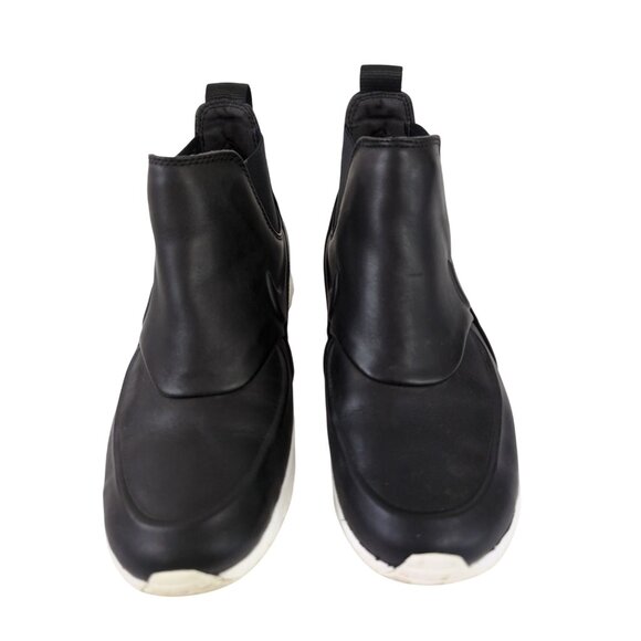 Nike Air Max Thea Mid Shoe Sneaker Ankle Boot Womens 7.5 Black Leather Slip On - Picture 2 of 10